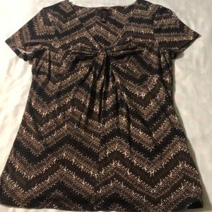 Brown & Back & cream chevron print blouse